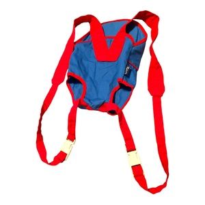 Vintage Retro Gerry Cuddler Infant Baby Carrier Holder Blue/Red Used 1970s